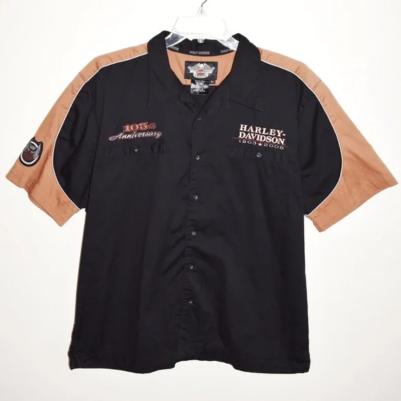 Harley Davidson 105th Anniversary Button Down Shirt - Picture 2 of 7